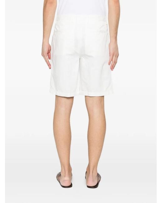 Zegna White Belt-Loop Shorts for men