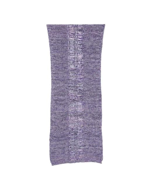 Missoni Purple Écharpe En Maille Torsadée À Effet Tie Dye