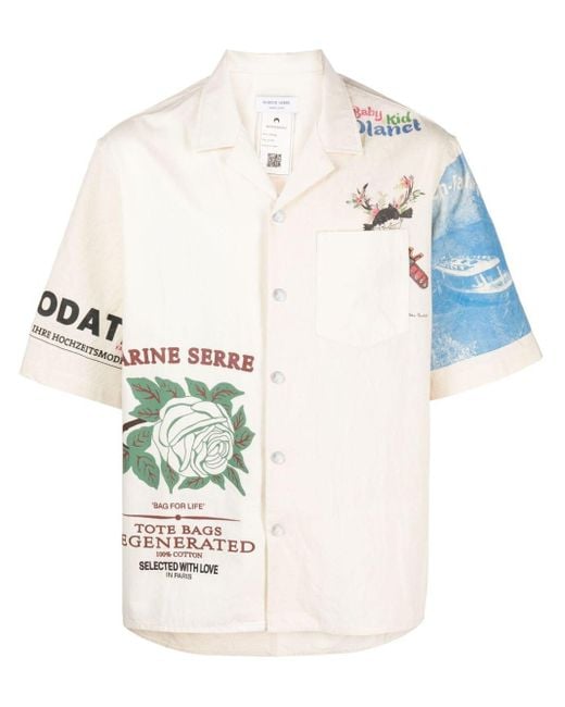 MARINE SERRE White Regenerated Tote Bags Cotton Shirt