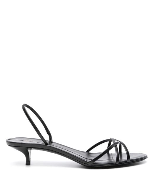 The Row White Harlow 35 Slingback Sandals