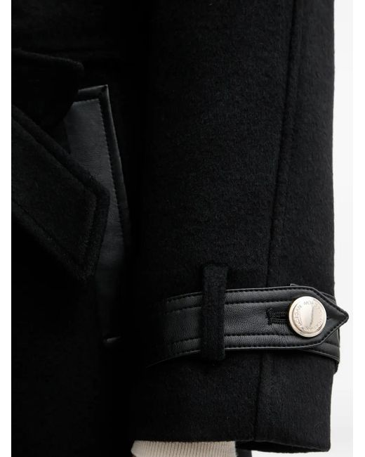Morgan Black Belted Double-Breasted Coat
