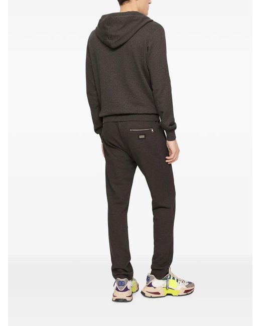 Dolce & Gabbana Gray Drawstring Track Pants for men