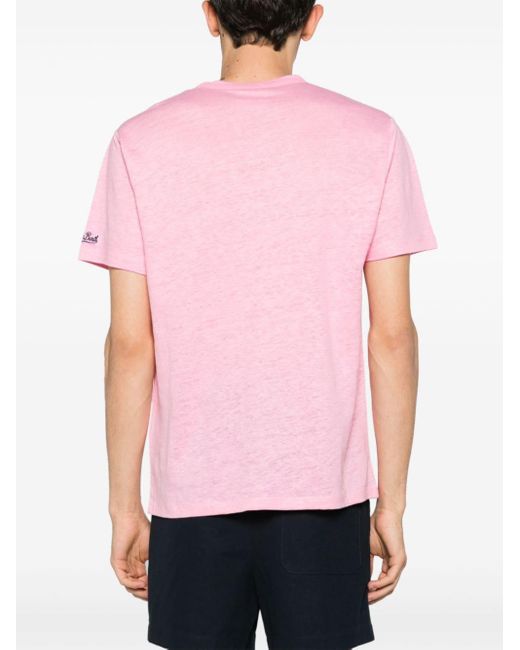 メンズ Mc2 Saint Barth リネン Tシャツ Pink
