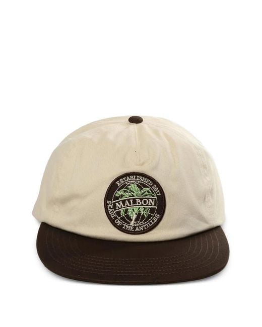 Malbon Golf Natural Palmera Logo-Patch Baseball Cap for men