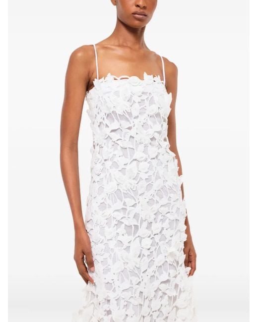 Jonathan Simkhai White Fleurella Midikleid mit Blumen
