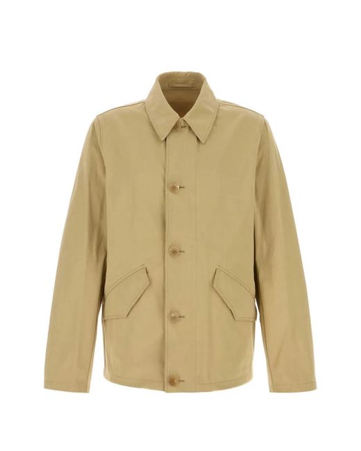 Chaqueta De Algodón Con Botones Prada de hombre de color Natural