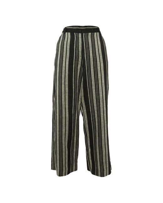Weekend by Maxmara Gestreepte Broek in het Black