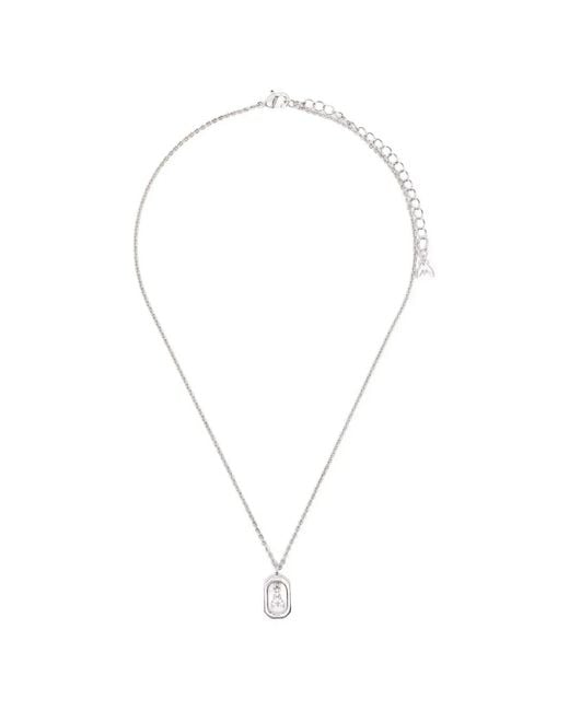 Patrizia Pepe White Fly-Pendant Necklace
