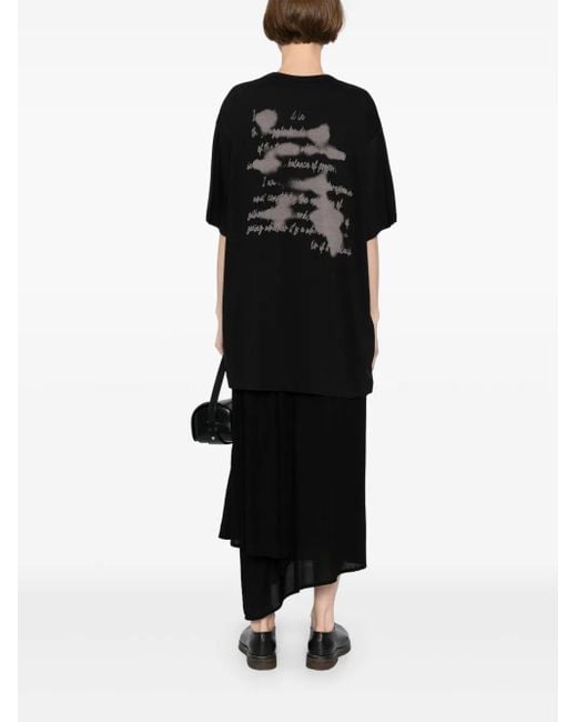 Yohji Yamamoto Black Cotton Jersey T-Shirt
