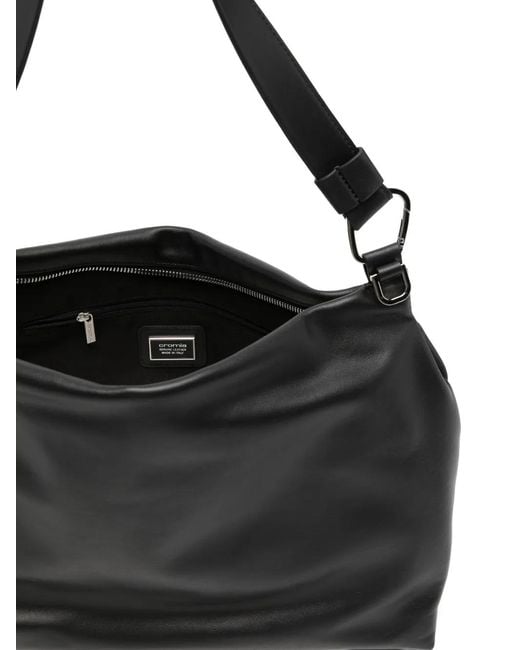 Cromia Black Sac Porté Épaule Kai En Cuir À Fini Grainé