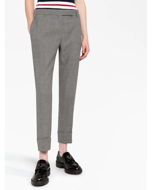 Thom Browne Gray Cropped Tailored Trousers