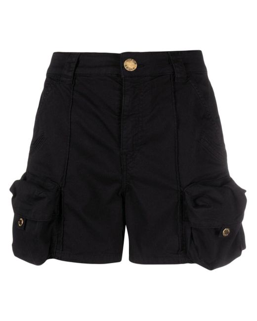 Pinko Black Low-rise Cargo Shorts