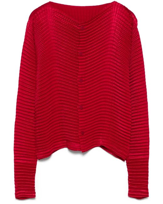 Issey Miyake クロップド ジャケット Red