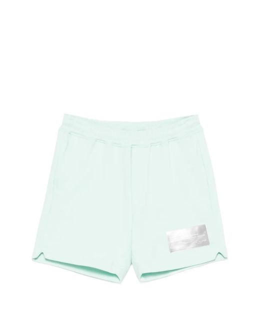 Low Brand Blue Logo-Patch Shorts for men