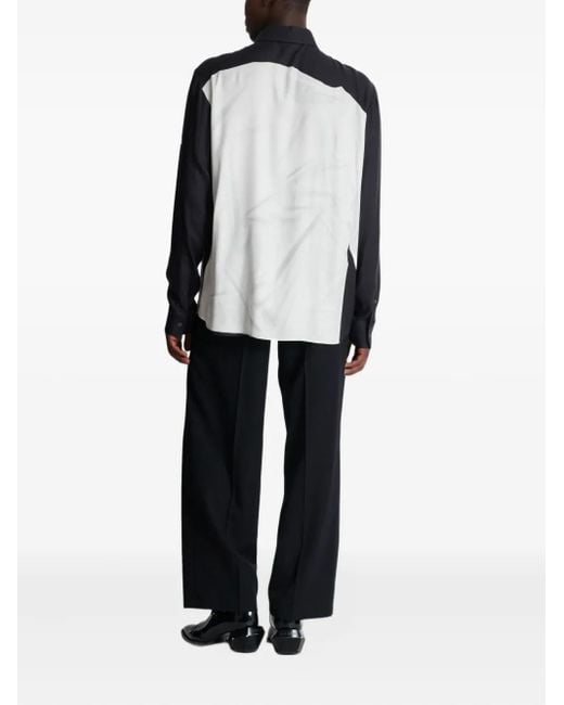 メンズ Balmain ポプリン シャツ Black