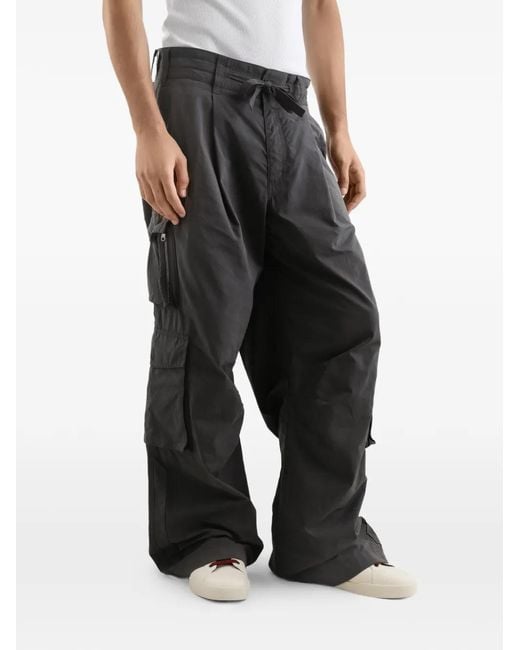 Dolce & Gabbana Black Drawstring Cargo Pants for men