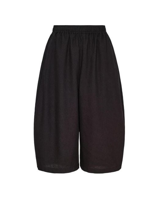 Renli Su Black Embroidered Wide-Leg Trousers