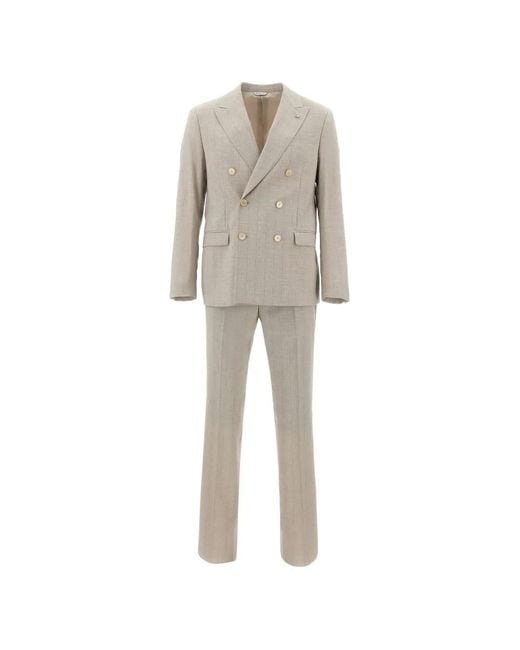 Manuel Ritz Natural Peal-Lapel Double-Breasted Suit for men