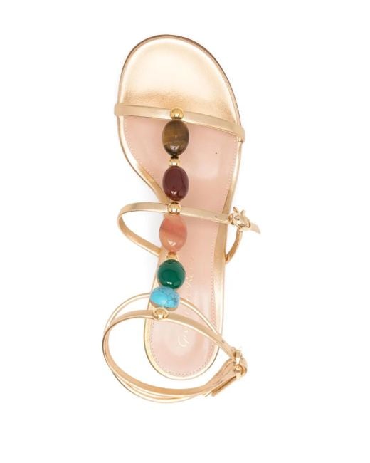 Gianvito Rossi Metallic Shanti 70 Sandals