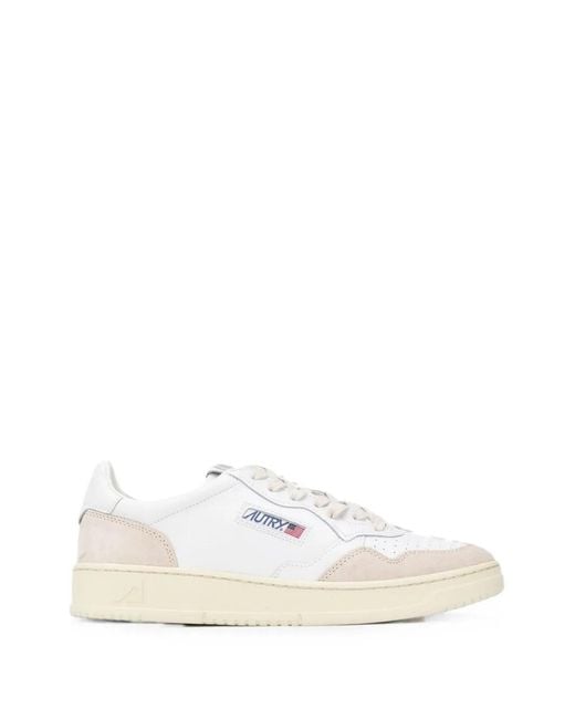 Autry White Medalist Low Sneakers for men