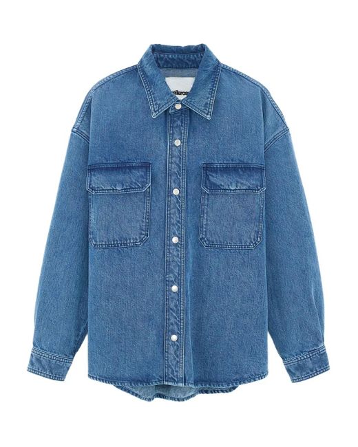 Bellerose Blue Poach Pocket-Chest Shirt for men
