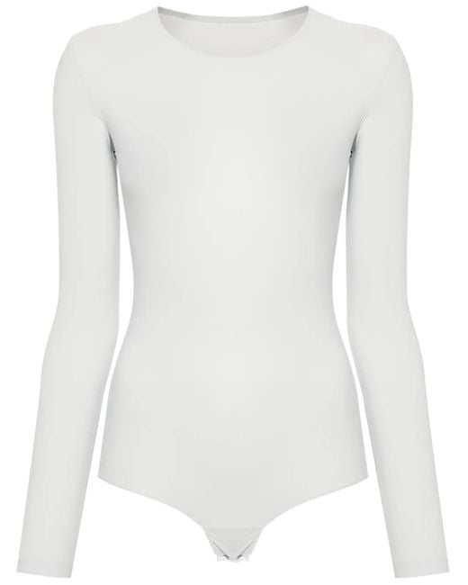 MM6 by Maison Margiela White Numbers-Printed Bodysuit