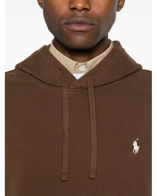 Polo Ralph Lauren Brown Polo Pony-embroidered Cotton Hoodie for men