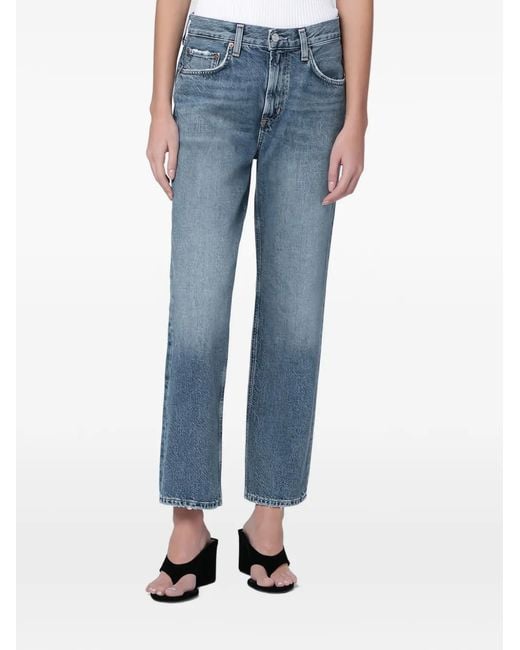 Agolde Blue Valen Frayed Jeans