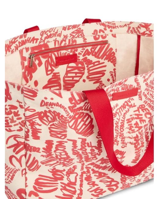 DSquared² Pink Rebel Hibiscus Tote Bag