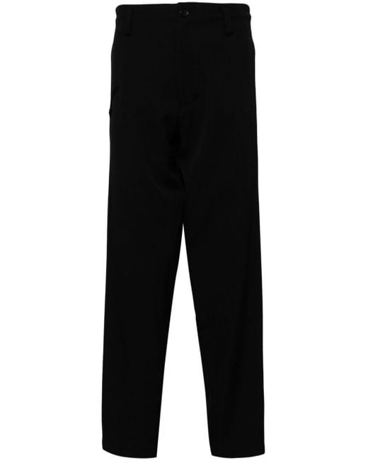 Pantalon en laine à coupe fuselée Yohji Yamamoto pour homme en coloris Black