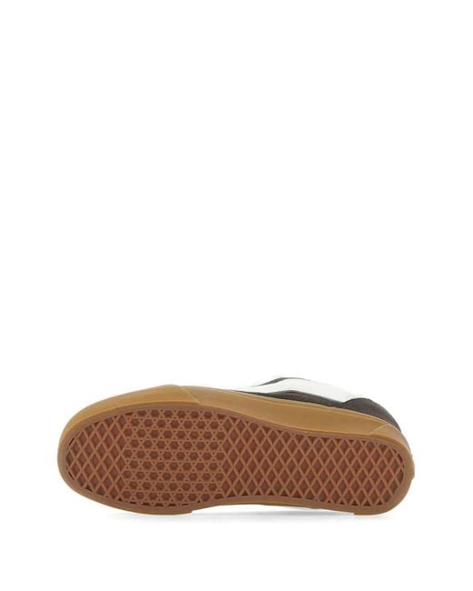 Vans White Knu Skool Suede Sneakers for men