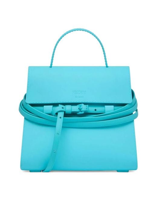 Moschino Blue Tie Me Small Handbag