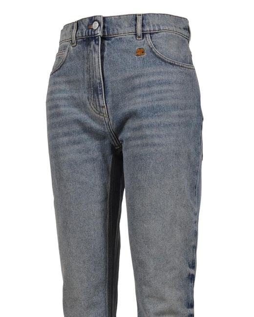 Courreges Blue Round Helm Jeans