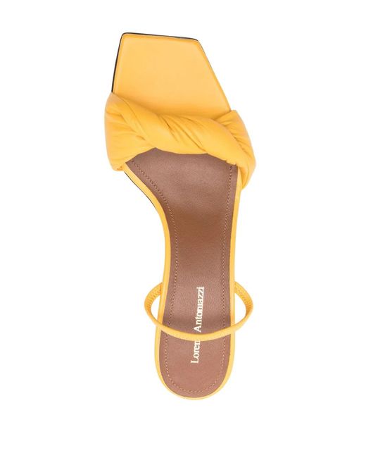 Lorena Antoniazzi Metallic Twisted Leather Sandals