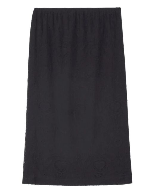 Fabiana Filippi レース ペンシルスカート Black