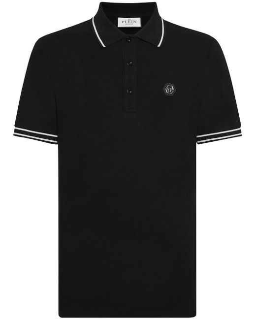 メンズ Philipp Plein ロゴ ポロシャツ Black