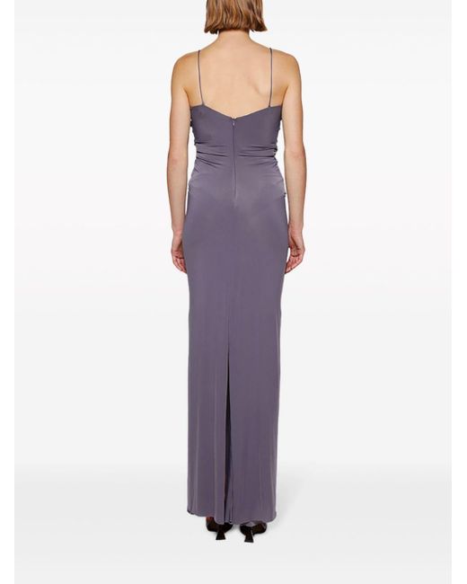Christopher Esber Purple Venus Rippled Maxi Dress