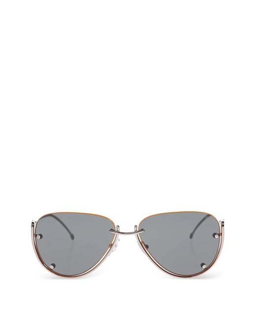 DIESEL Gray Pilot Rimless Sunglasses