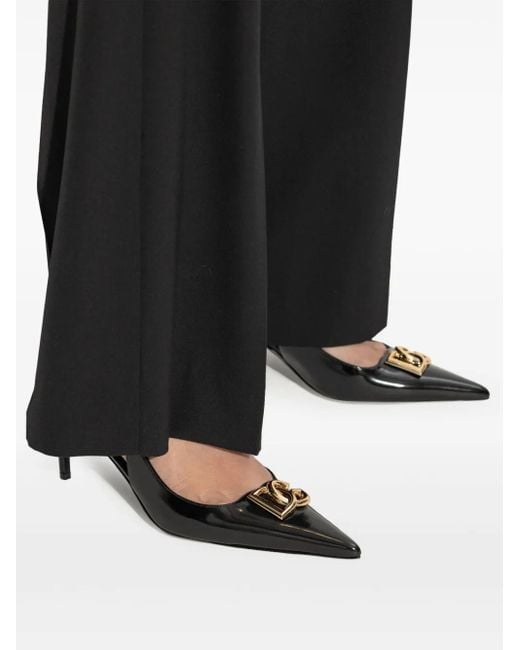 Dolce & Gabbana Black Lace Slingbacks 9cm Heel