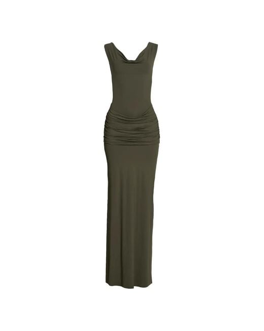 Axel 113 Green Jessica Draped Maxi Dress
