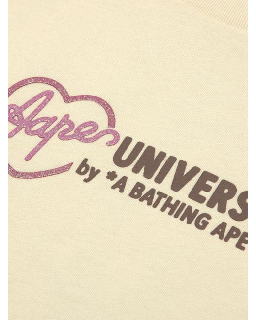Aape By A Bathing Ape Natural Logo-Patch T-Shirt