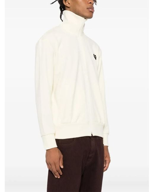 COMME DES GARÇONS PLAY Natural Heart-Print Jersey Track Jacket