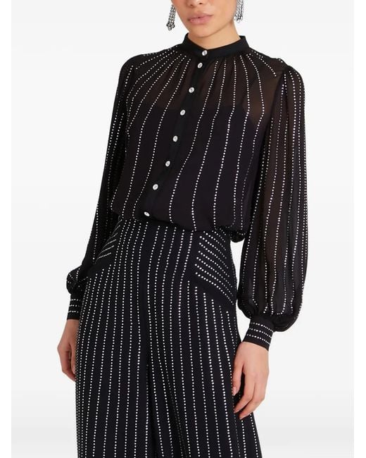Temperley London Black Villanelle Rhinestone Shirt