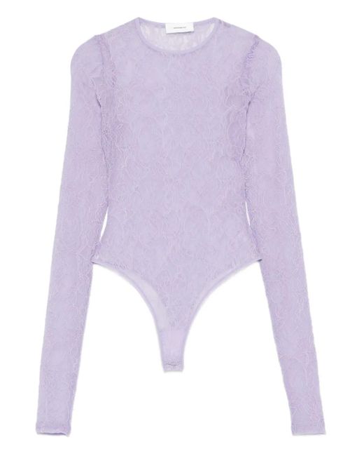 Wardrobe NYC Purple Long-Sleeve Bodysuit