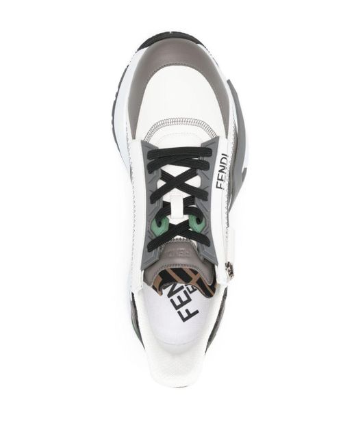 Fendi Flow Sneakers Met Ff-logo Jacquard in het Gray voor heren
