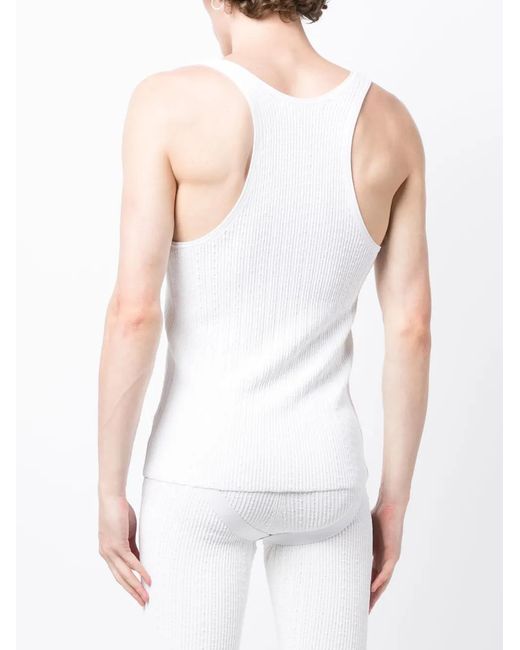 Walter Van Beirendonck White Jock Graphic-Print Tank Top for men