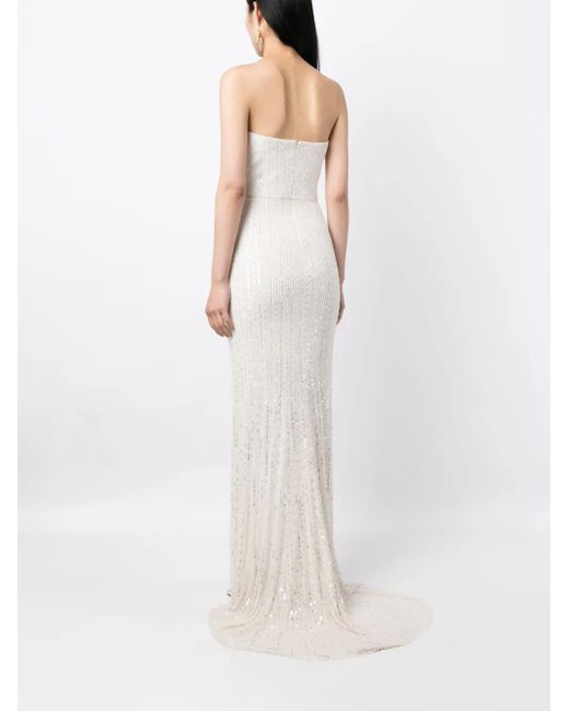 Jenny Packham White Mia Sequin Gathered Bridal Gown