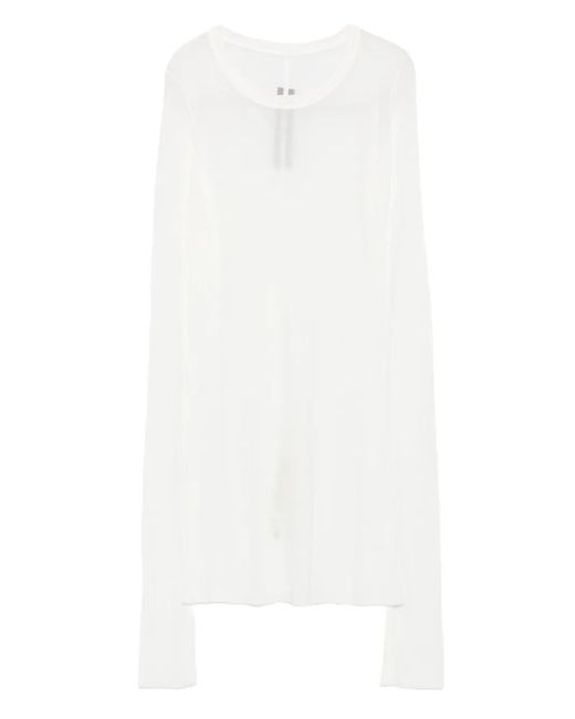 Top A Maniche Lunghe di Rick Owens in White