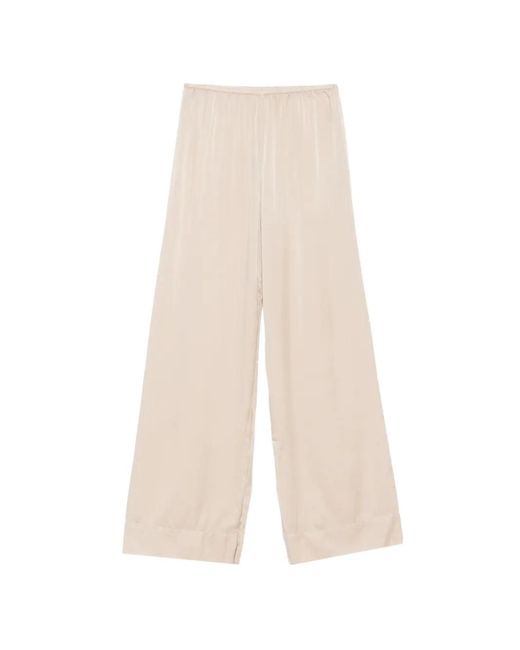 Private 0204 White Elasticated Palazzo Pants