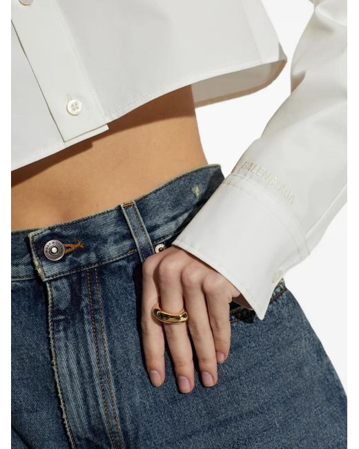 Balenciaga Metallic Eisa Chunky Ring